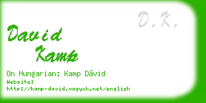 david kamp business card